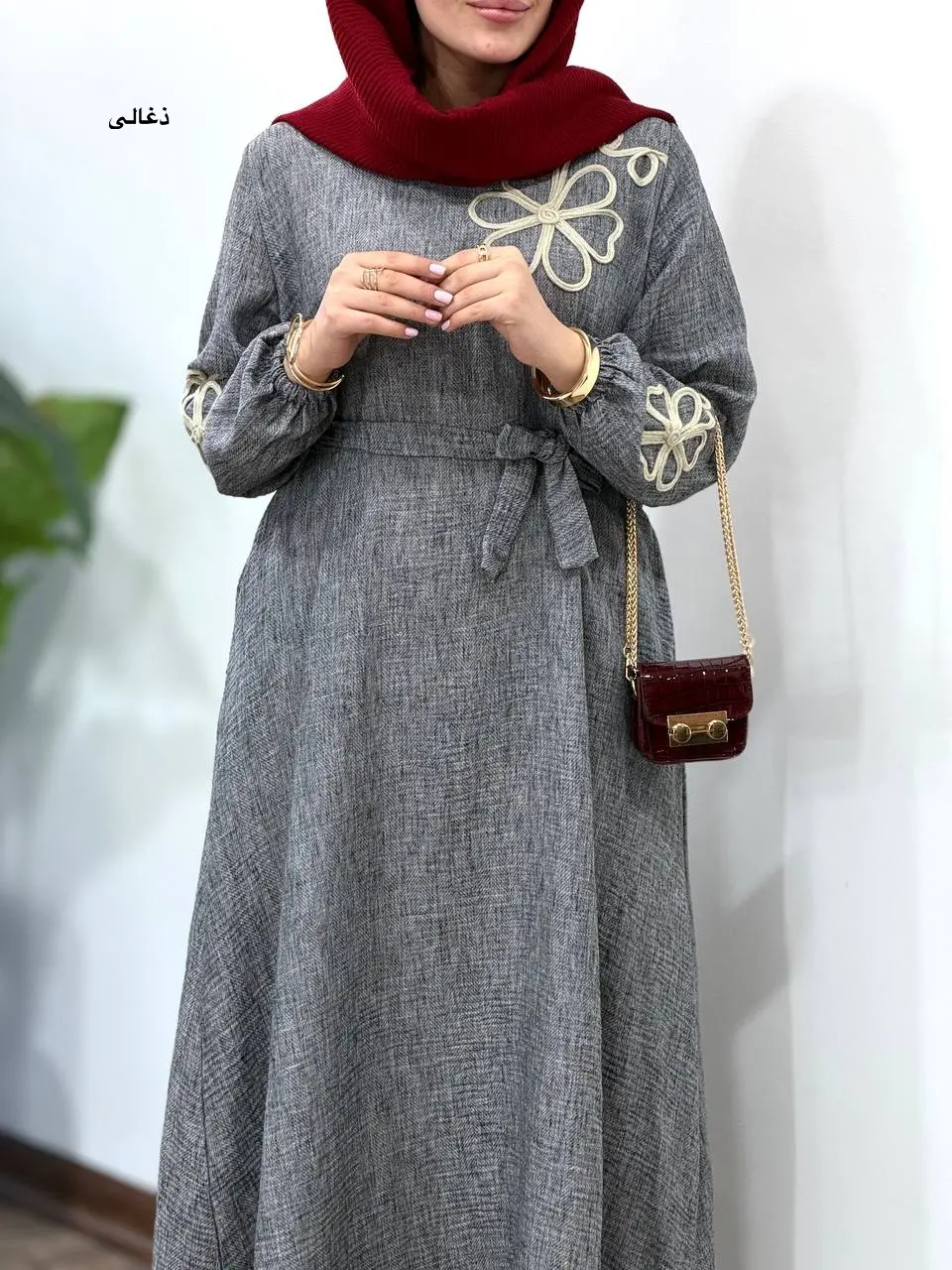 پیراهن مانتویی گلدوزی آیسو فرناز(پیش فروش)